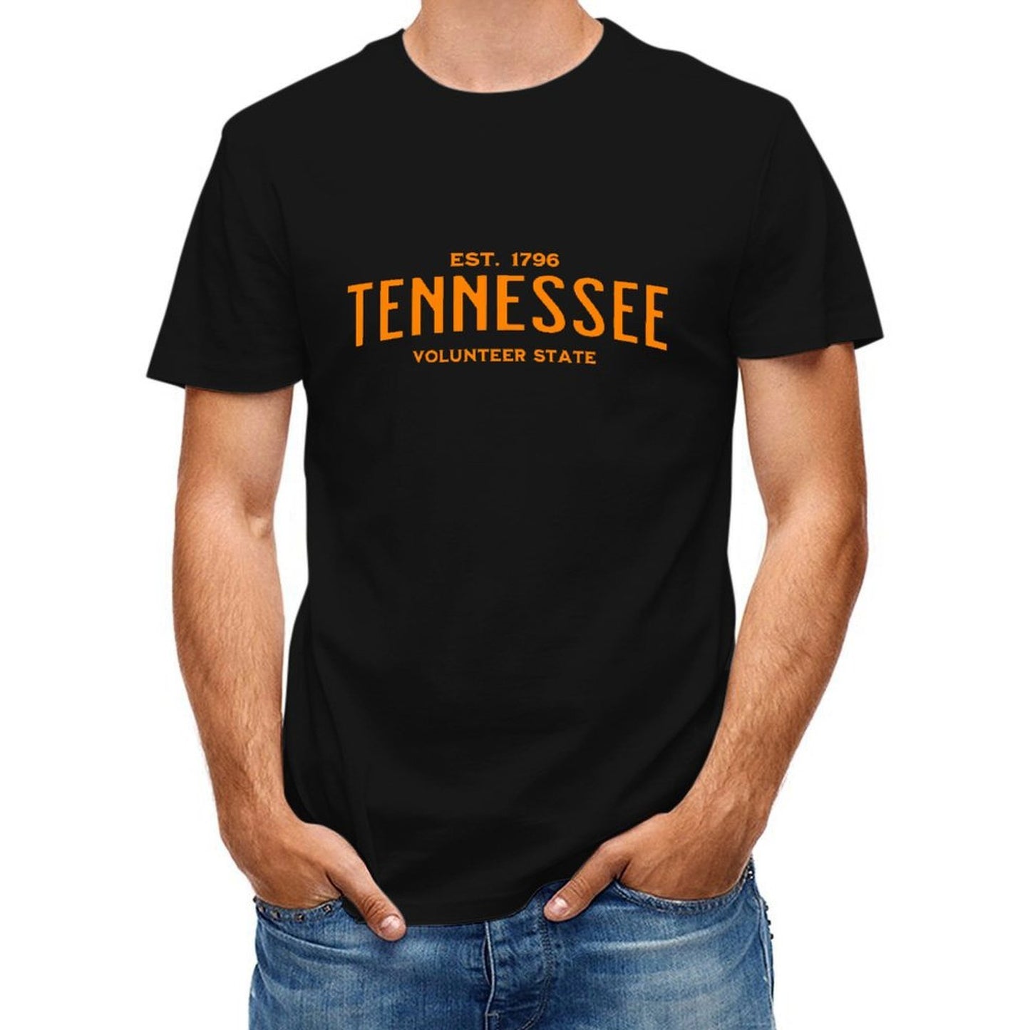 Inkmay Casual Cotton T-shirt Solid Orange Background No Pattern Prints Unisex T-shirtLifestyle RelaxFit T-Shirt
