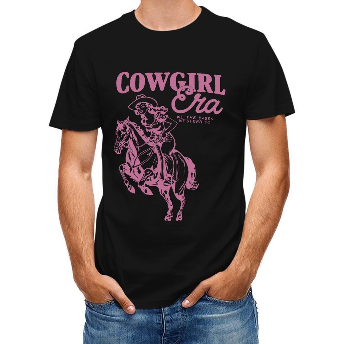 Inkmay Casual Cotton T-shirt Solid Pink Background No Patterns Unisex T-shirtStreetFit Wrinkle-Free T-Shirt