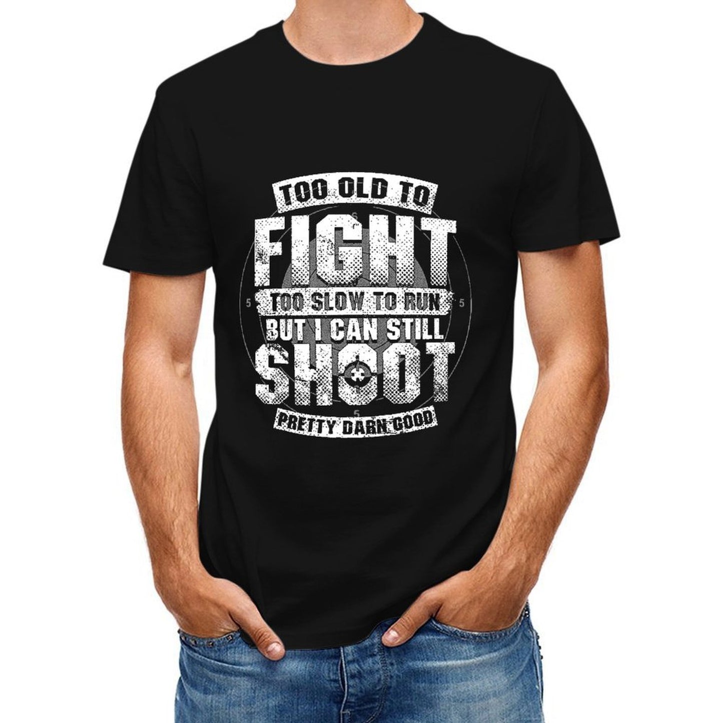 Inkmay Casual Cotton T-shirt Too Old To Fight Too Unisex T-shirtSeamless Solid T-Shirt