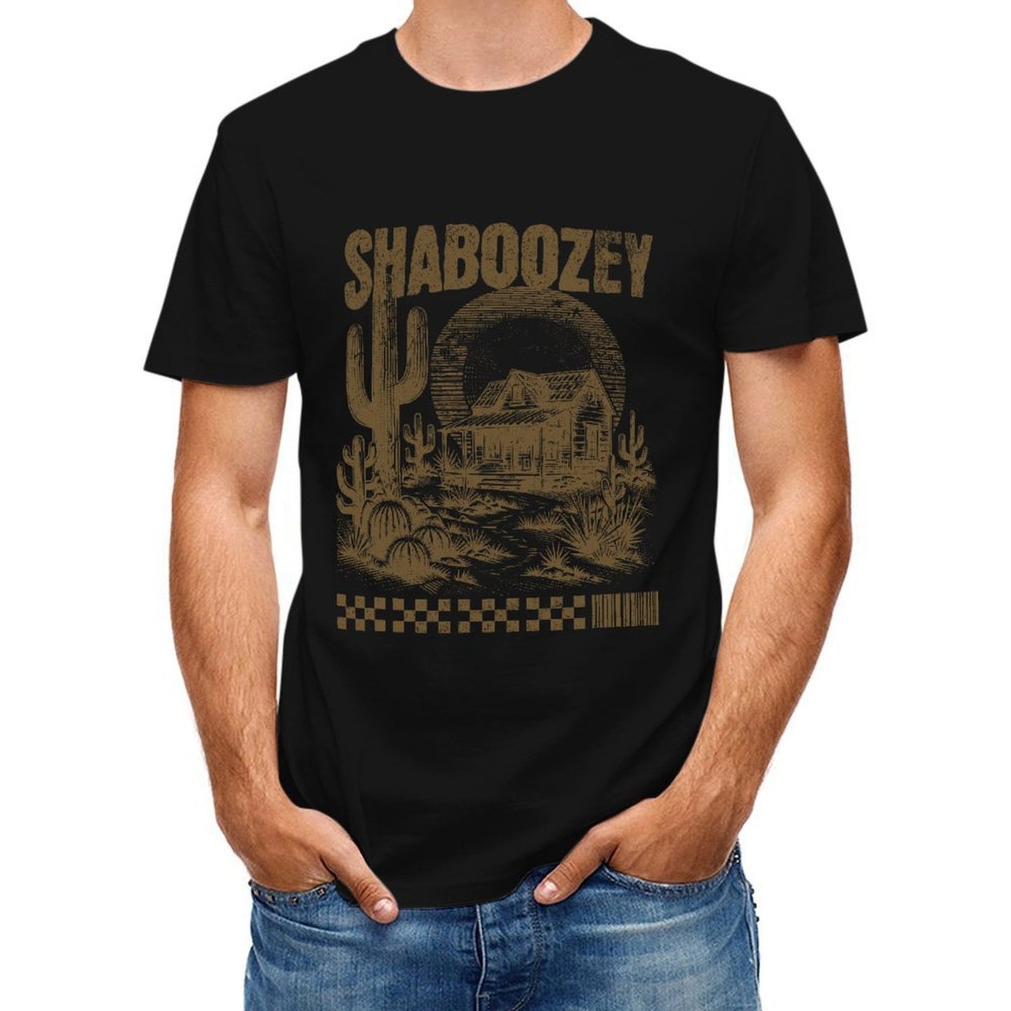 Inkmay Casual Cotton T-shirt Solid Brown Background No Pattern Prints Unisex T-shirtBasicSeries 100% Cotton T-Shirt