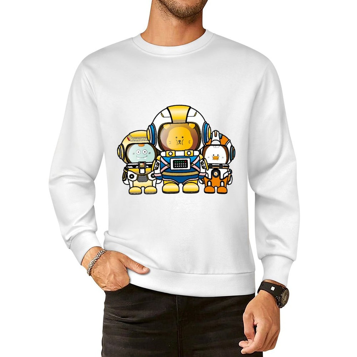 Front Patterned Long Sleeve TopClean Solid