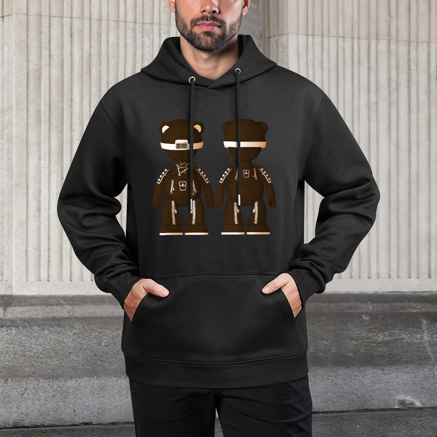 IPIB 250g Hooded Pocket Sweatshirt Front GraphicMen's Hooded  Sweatshirt6000093-5