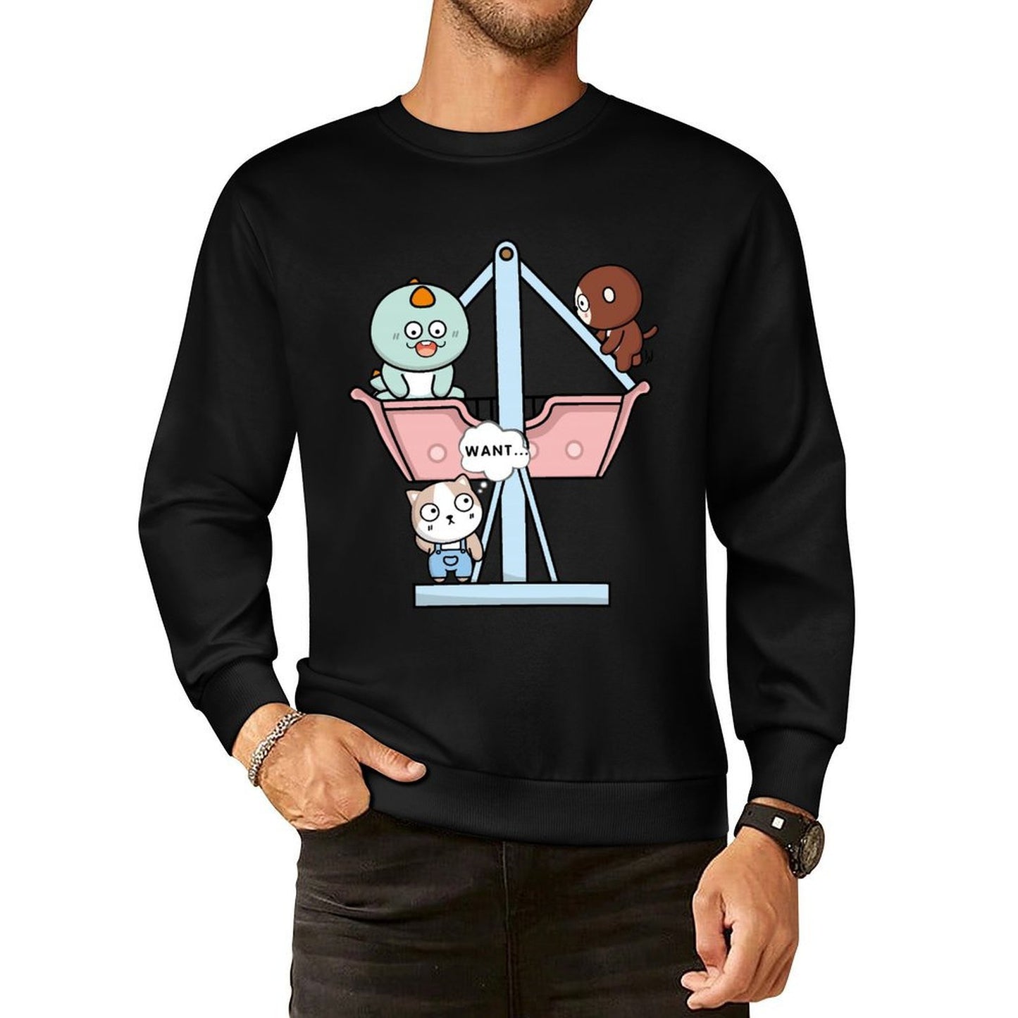 IPBR 250g Crew Neck Long Sleeve Sweatshirt Front GraphicCrew Neck Long Sleeve Sweatshirt4003836