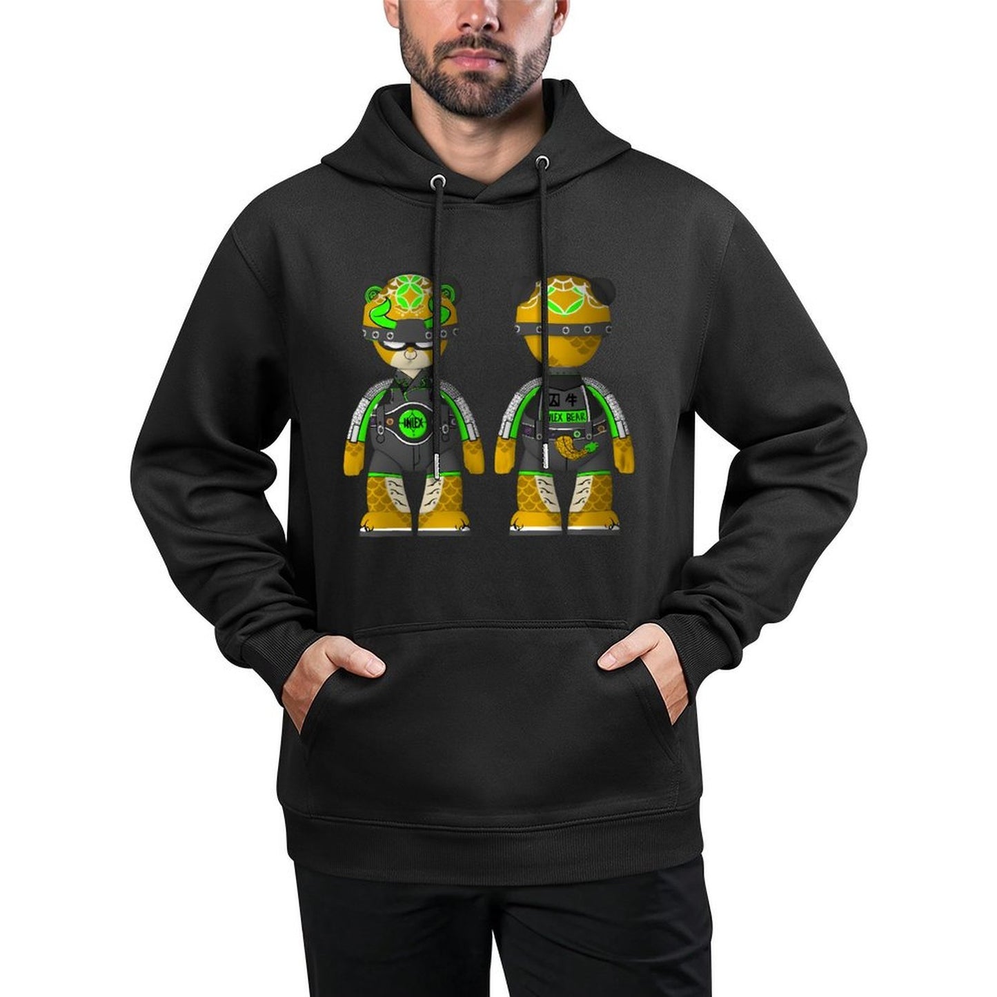 IPIB 250g Hooded Pocket Sweatshirt Front GraphicMen's Hooded  Sweatshirt6000095-3