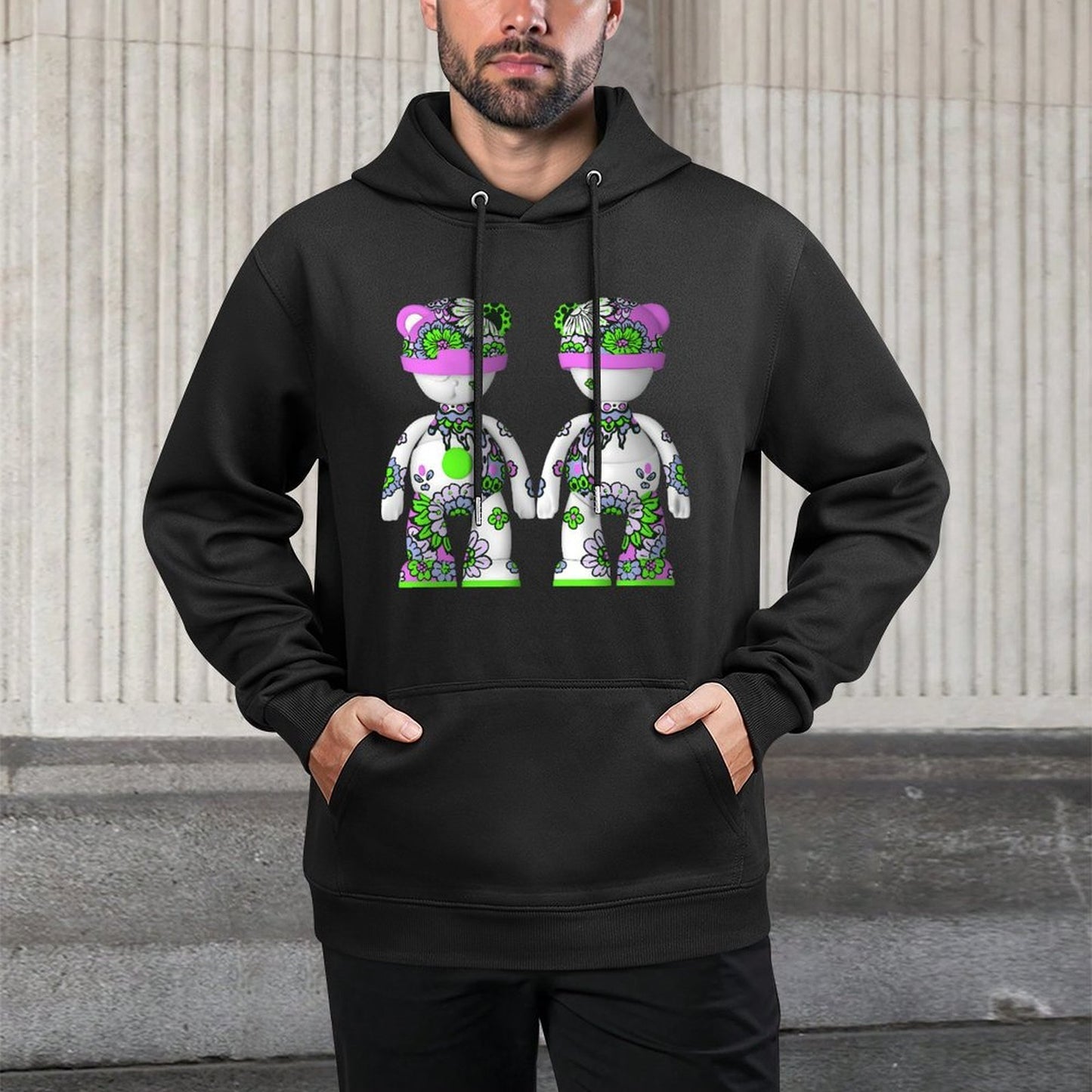 IPIB 250g Hooded Pocket Sweatshirt Front GraphicMen's Hooded  Sweatshirt6000089-6