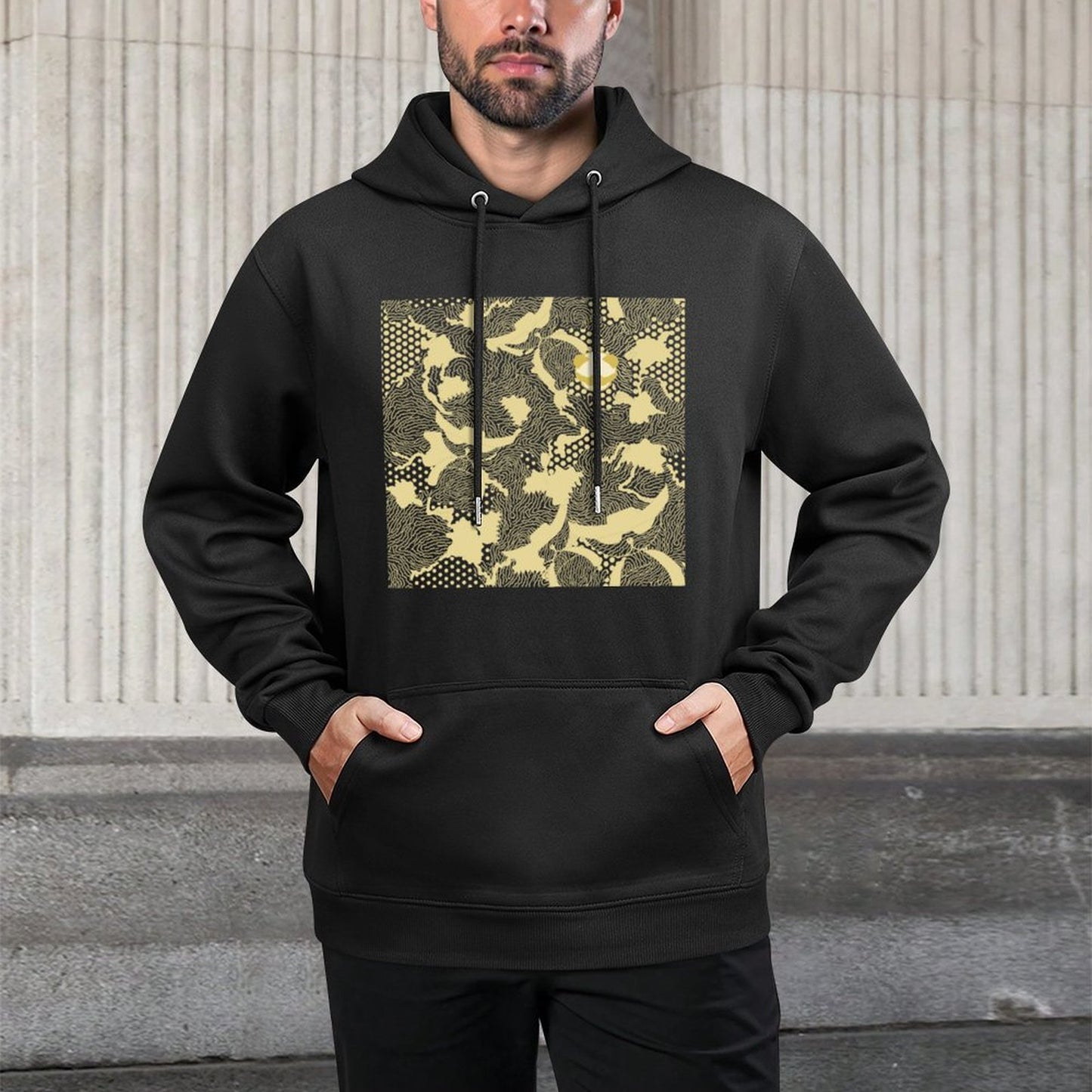 IPIB 250g Hooded Pocket Sweatshirt Front GraphicMen's Hooded  Sweatshirt6000030-6