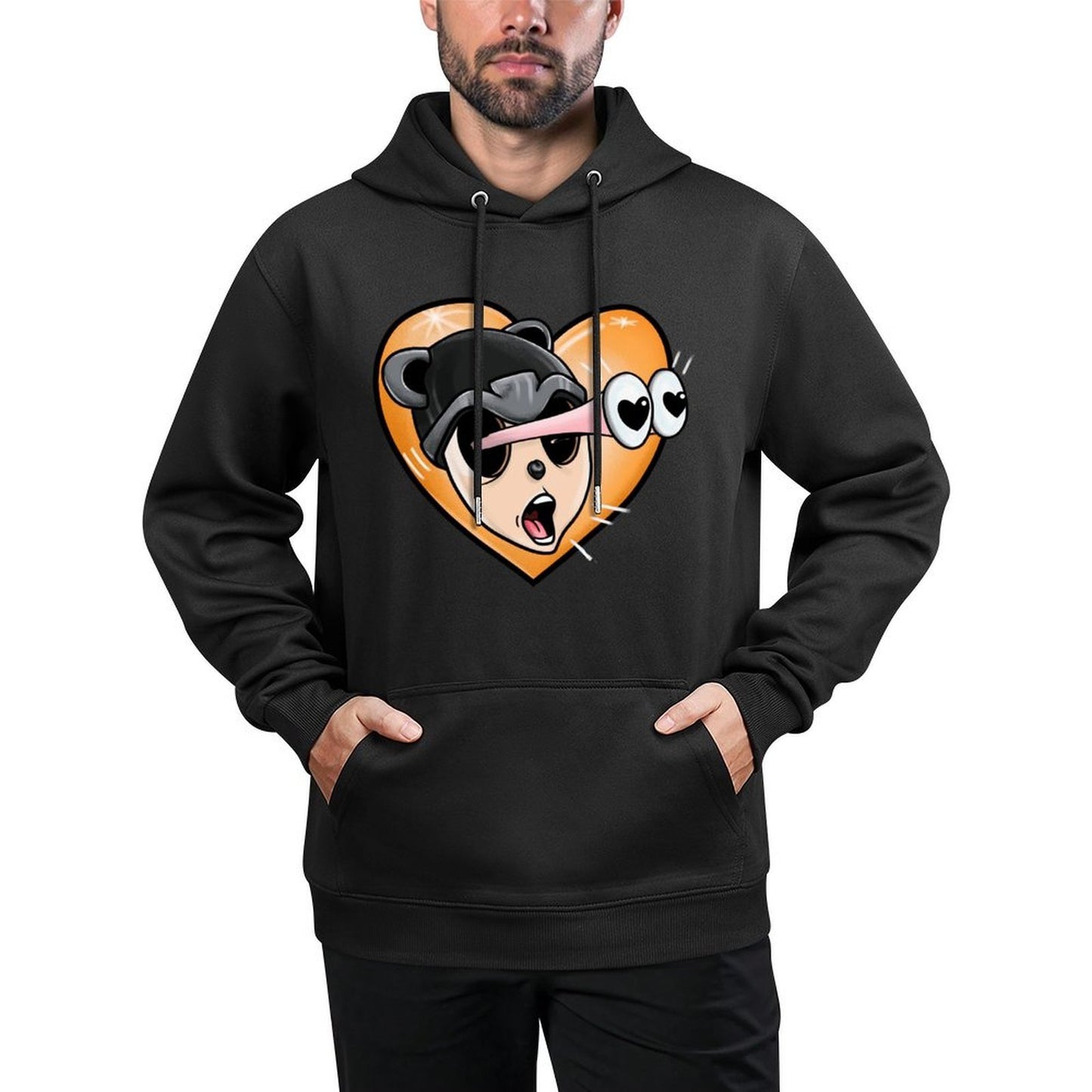 IPIB 250g Hooded Pocket Sweatshirt Front GraphicMen's Hooded  Sweatshirt6000048-2