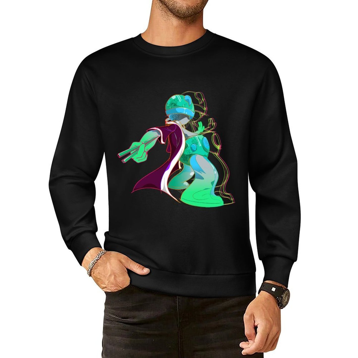 IPIB 250g Crew Neck Long Sleeve Sweatshirt Front GraphicCrew Neck Long Sleeve Sweatshirt6000009-6
