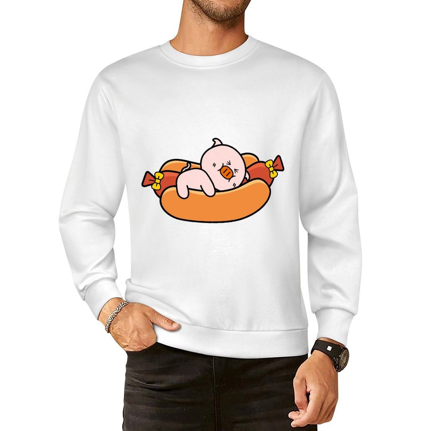 Front Patterned Long Sleeve TopCleanCut TimelessStyle