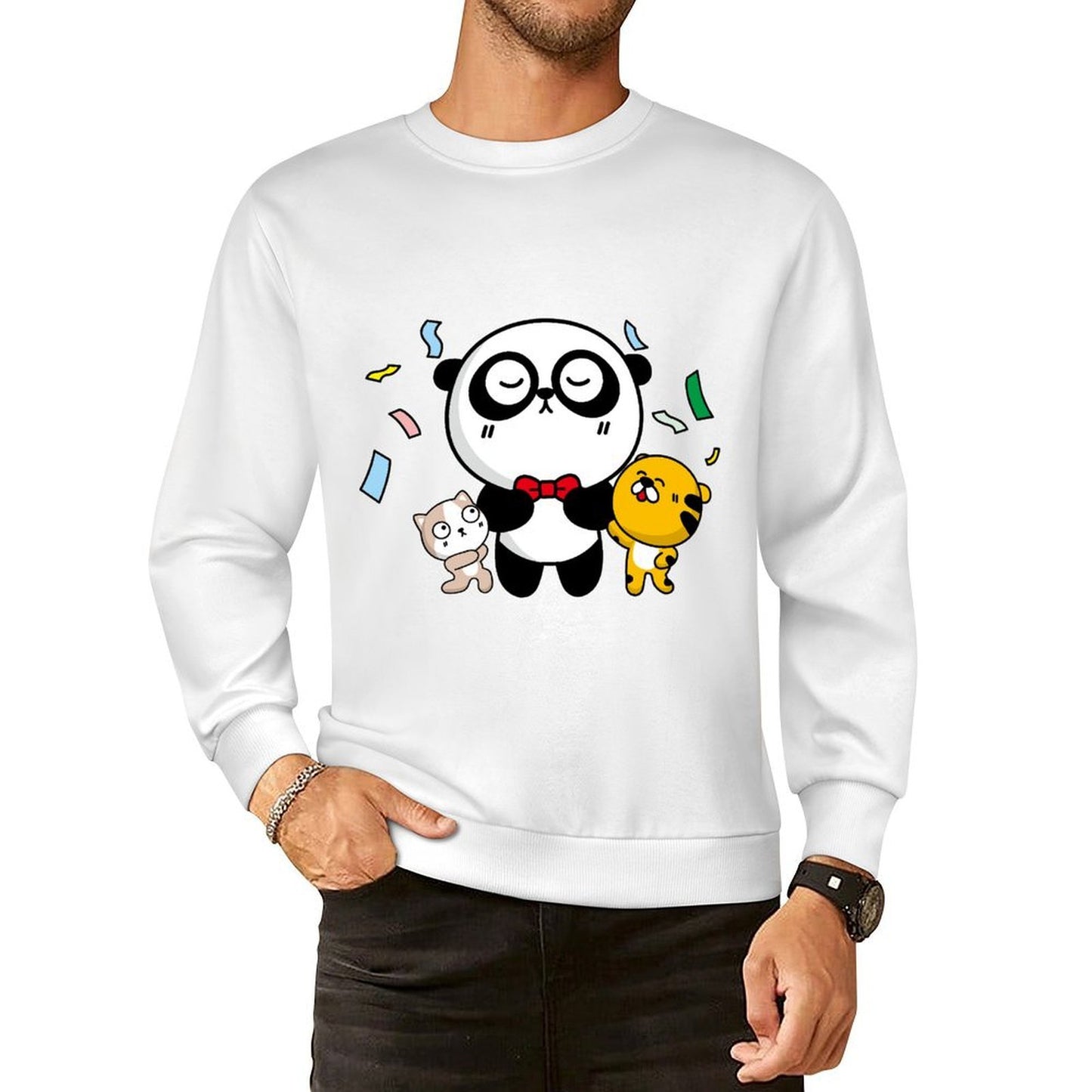 Front Patterned Long Sleeve TopHeavyweight EverydaySeries