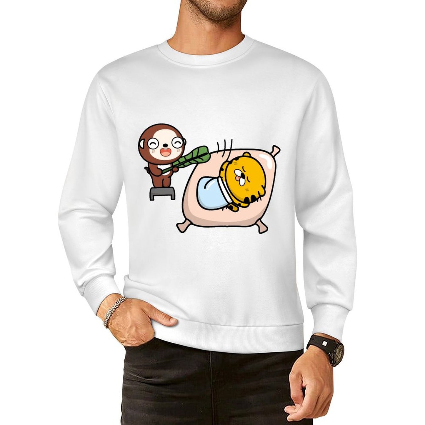 Front Patterned Long Sleeve TopFade-Resistant Chill