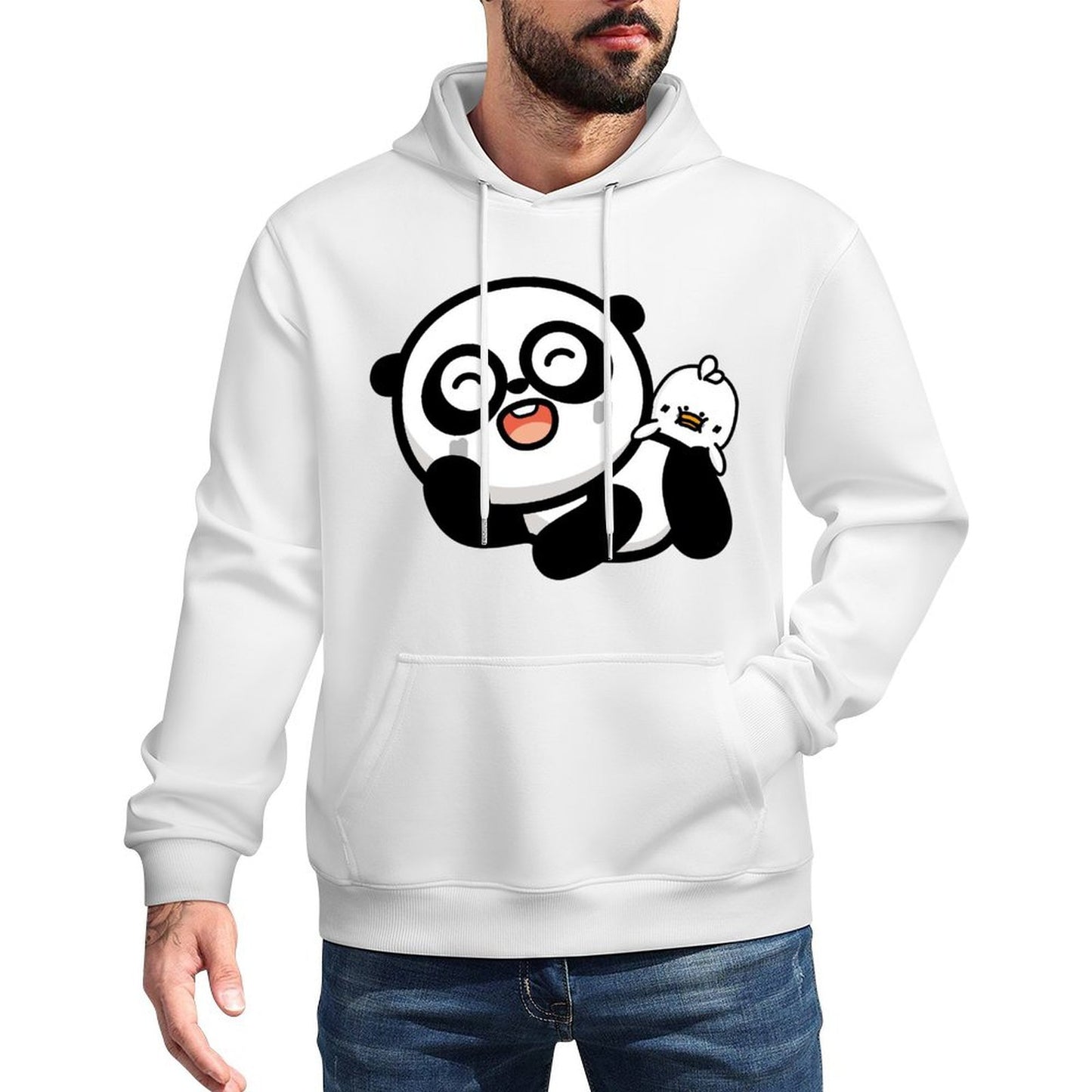 Solid DailyFit Front Graphic Hoodies