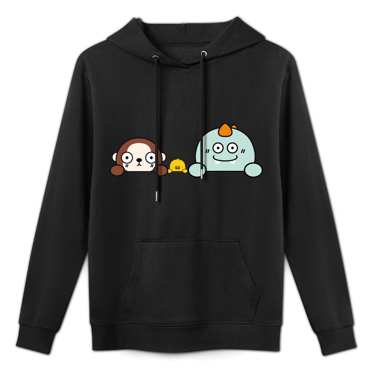 Fade-Resistant Plain Front Graphic Hoodies