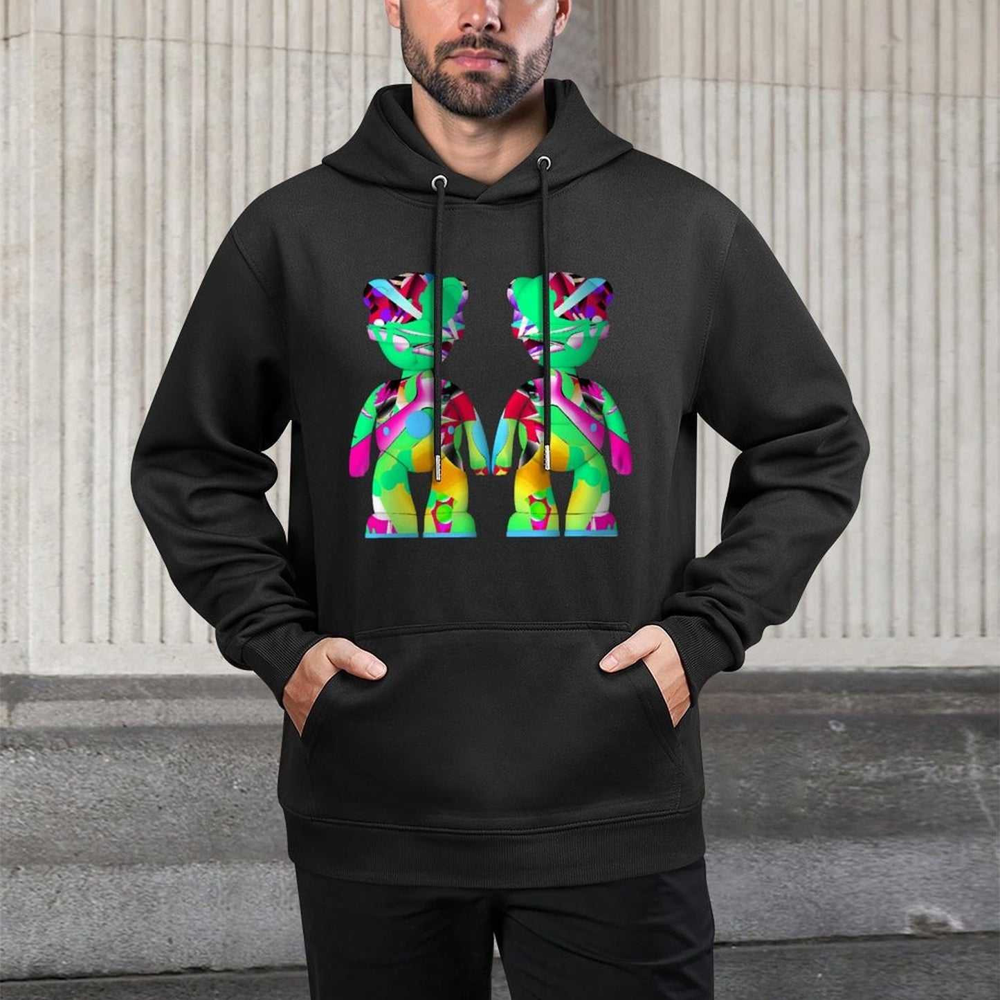 IPIB 250g Hooded Pocket Sweatshirt Front GraphicMen's Hooded  Sweatshirt6000146-5