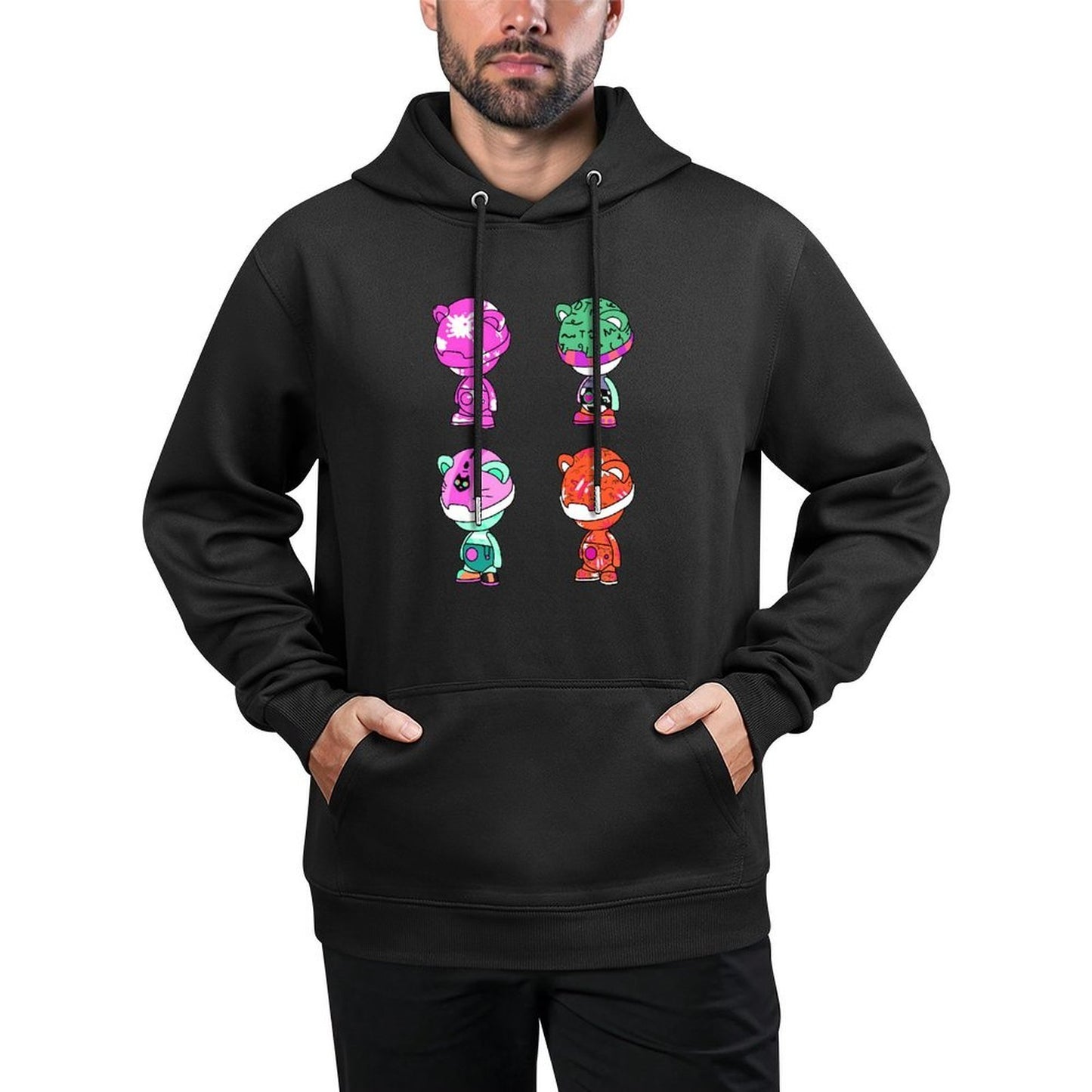 IPIB 250g Hooded Pocket Sweatshirt Front GraphicMen's Hooded  Sweatshirt6000074-3