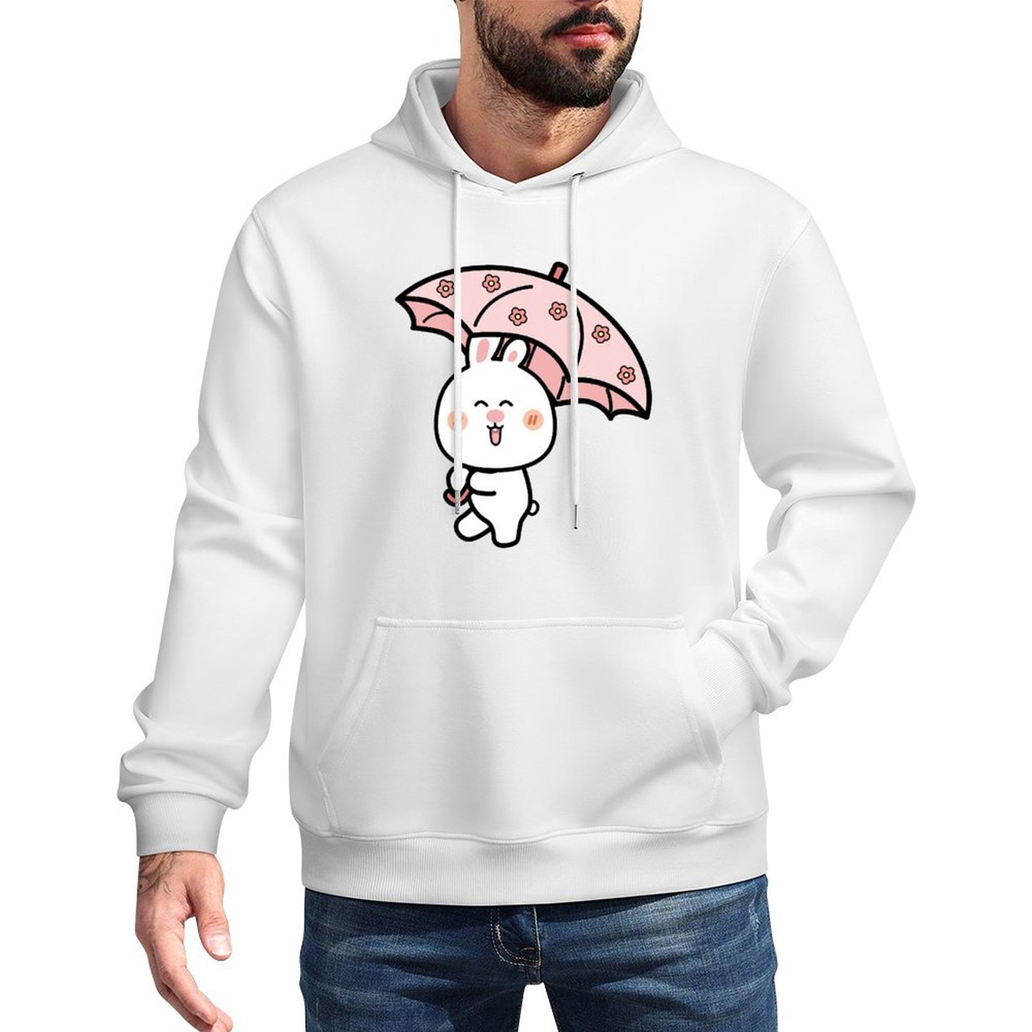 Double-Stitched Batch-Printed Front Graphic Hoodies