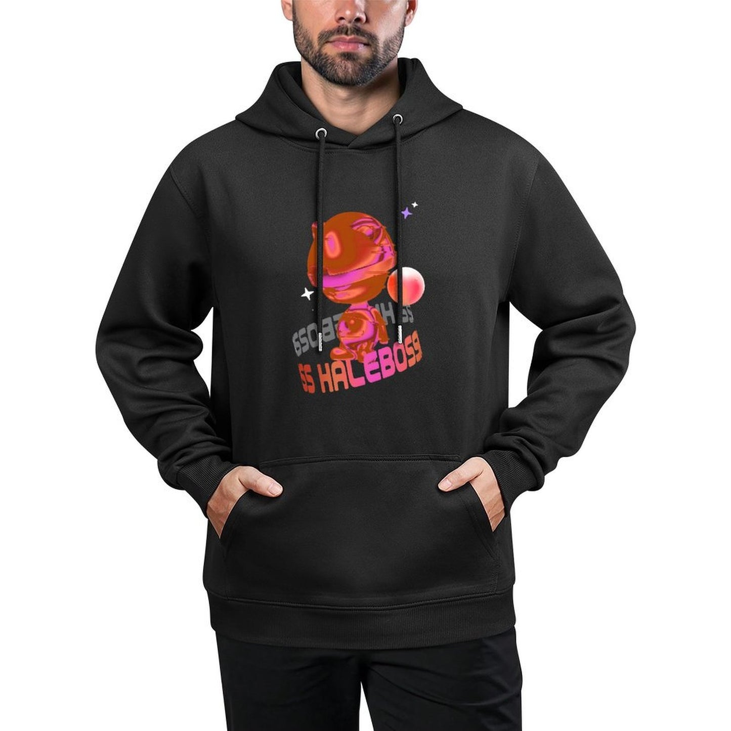 IPIB 250g Hooded Pocket Sweatshirt Front GraphicMen's Hooded  Sweatshirt6000017-5