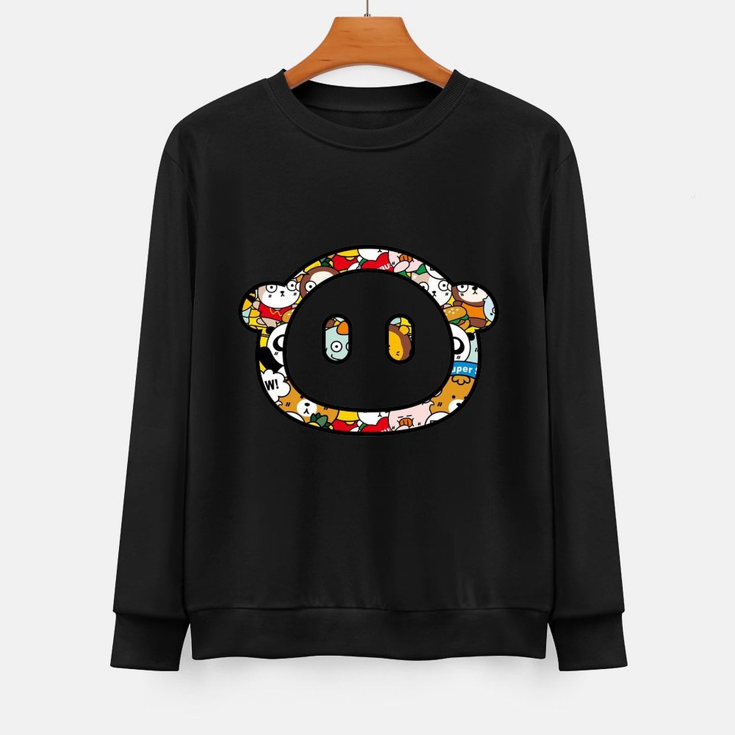 Front Patterned Long Sleeve TopBatch-Printed Moisture-Wicking