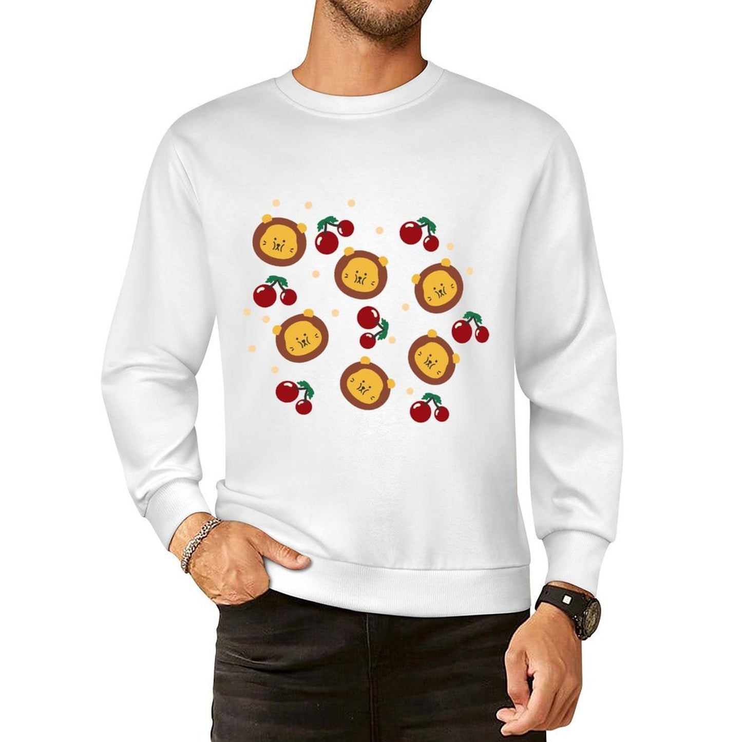Front Patterned Long Sleeve TopDaily Wrinkle-Free