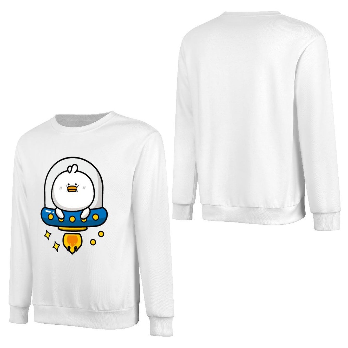 Front Patterned Long Sleeve TopCrew Neck Essential