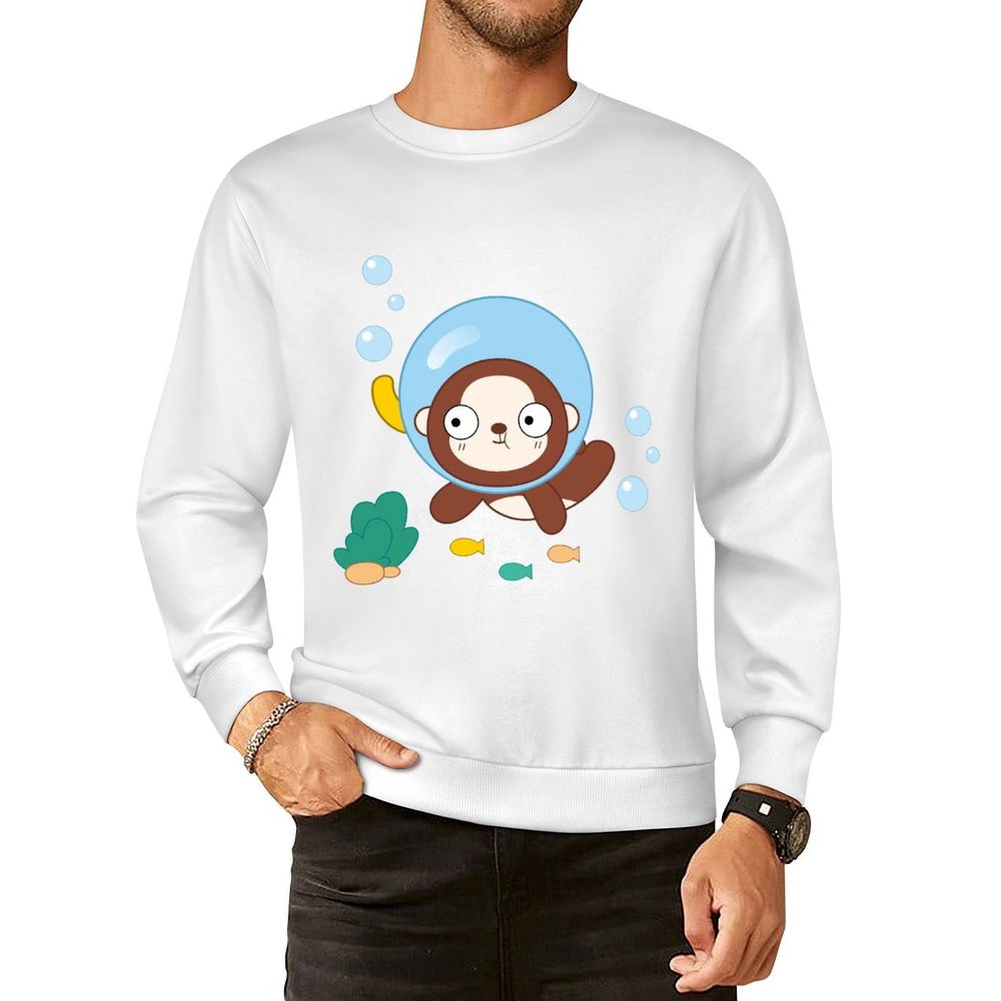 Front Patterned Long Sleeve TopModern 100% Cotton