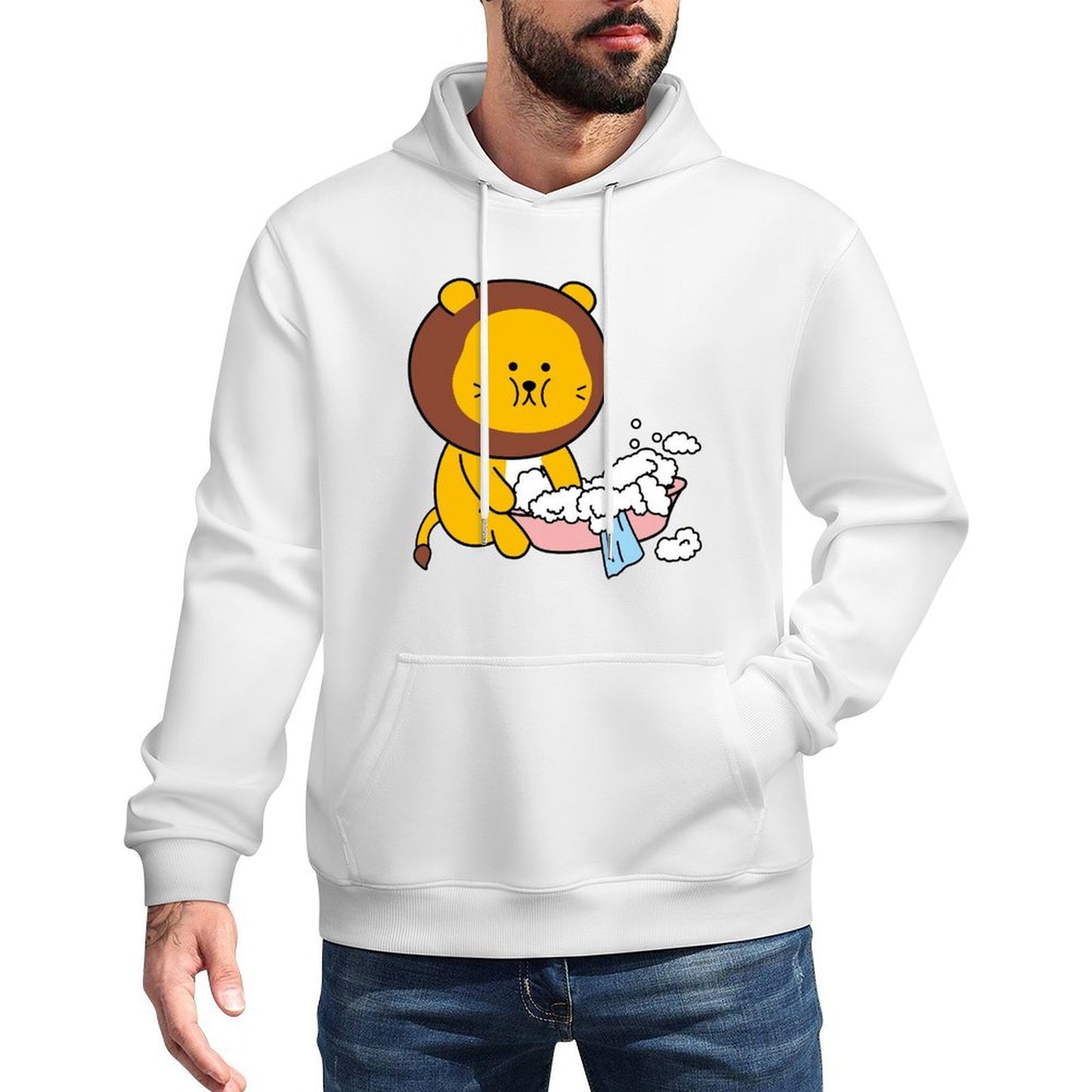 Cotton Clean Front Graphic Hoodies