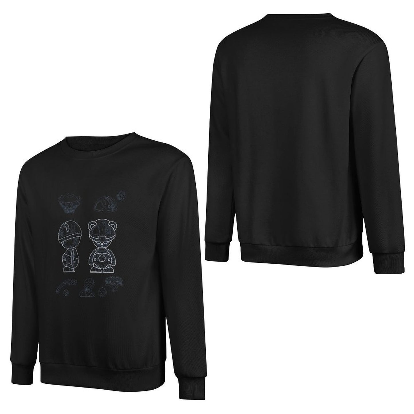 IPIB 250g Crew Neck Long Sleeve Sweatshirt Front GraphicCrew Neck Long Sleeve Sweatshirt6000008-1