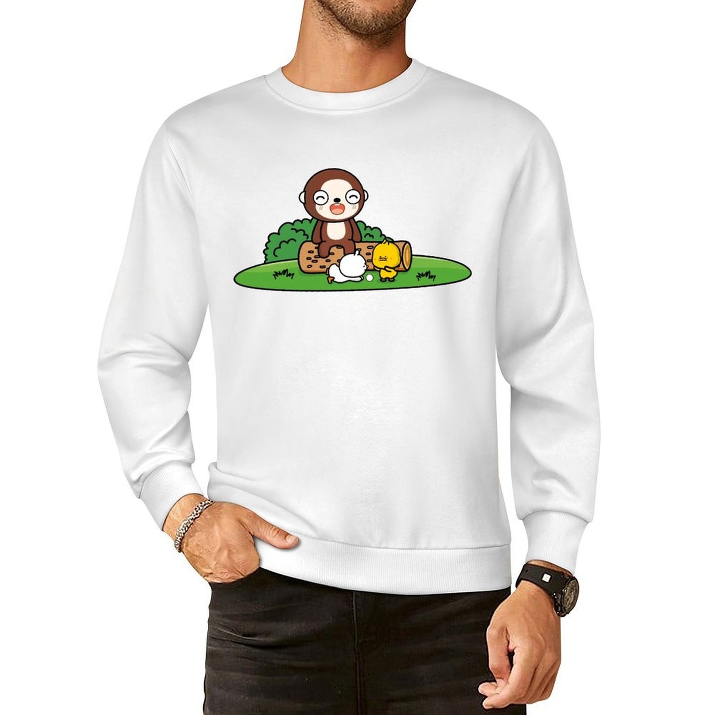 Front Patterned Long Sleeve TopOutdoor Lightweight