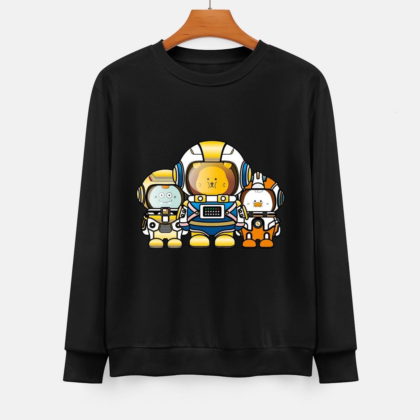 Front Patterned Long Sleeve TopClean Solid