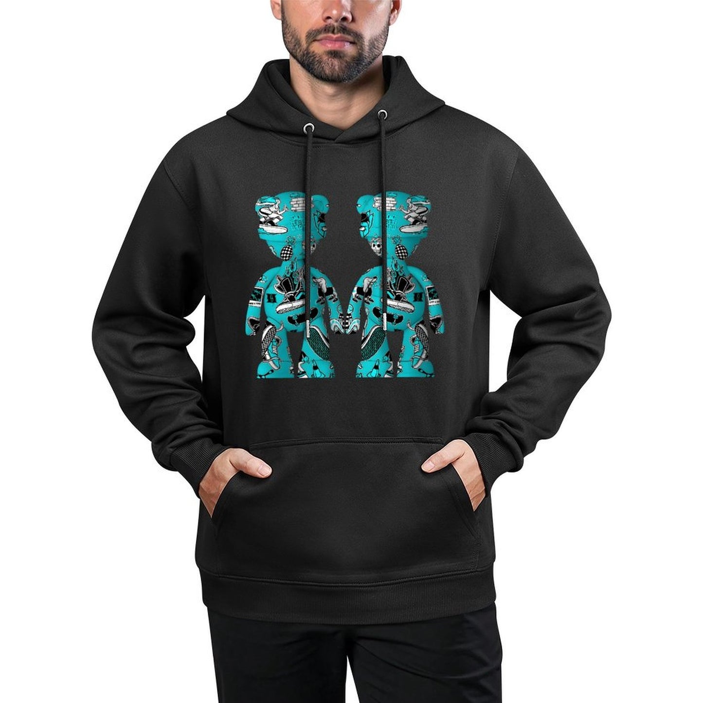 IPIB 250g Hooded Pocket Sweatshirt Front GraphicMen's Hooded  Sweatshirt6000084-5
