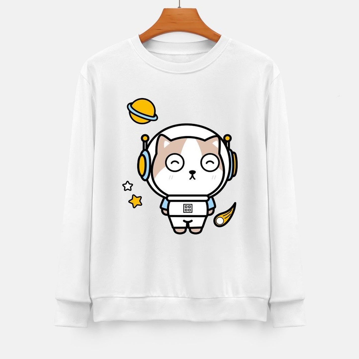 Front Patterned Long Sleeve TopTear-Resistant Eco-Conscious