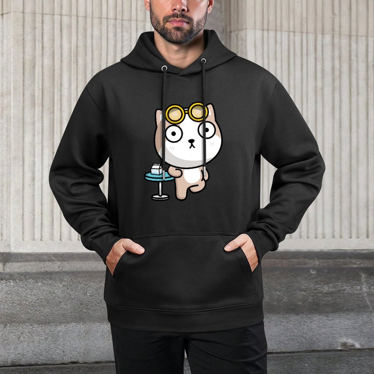 Minimal Oversized Front Graphic Hoodies