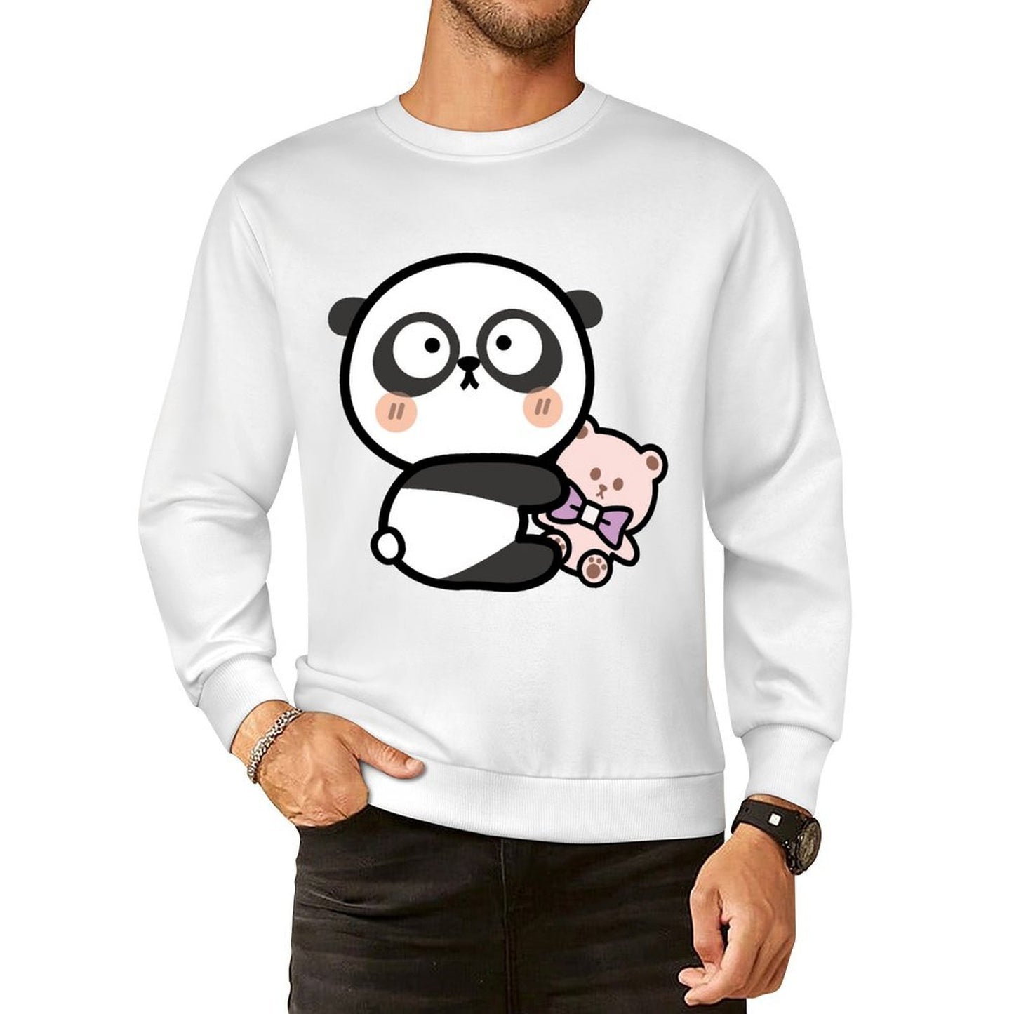 Front Patterned Long Sleeve TopSoft-Touch Heavyweight