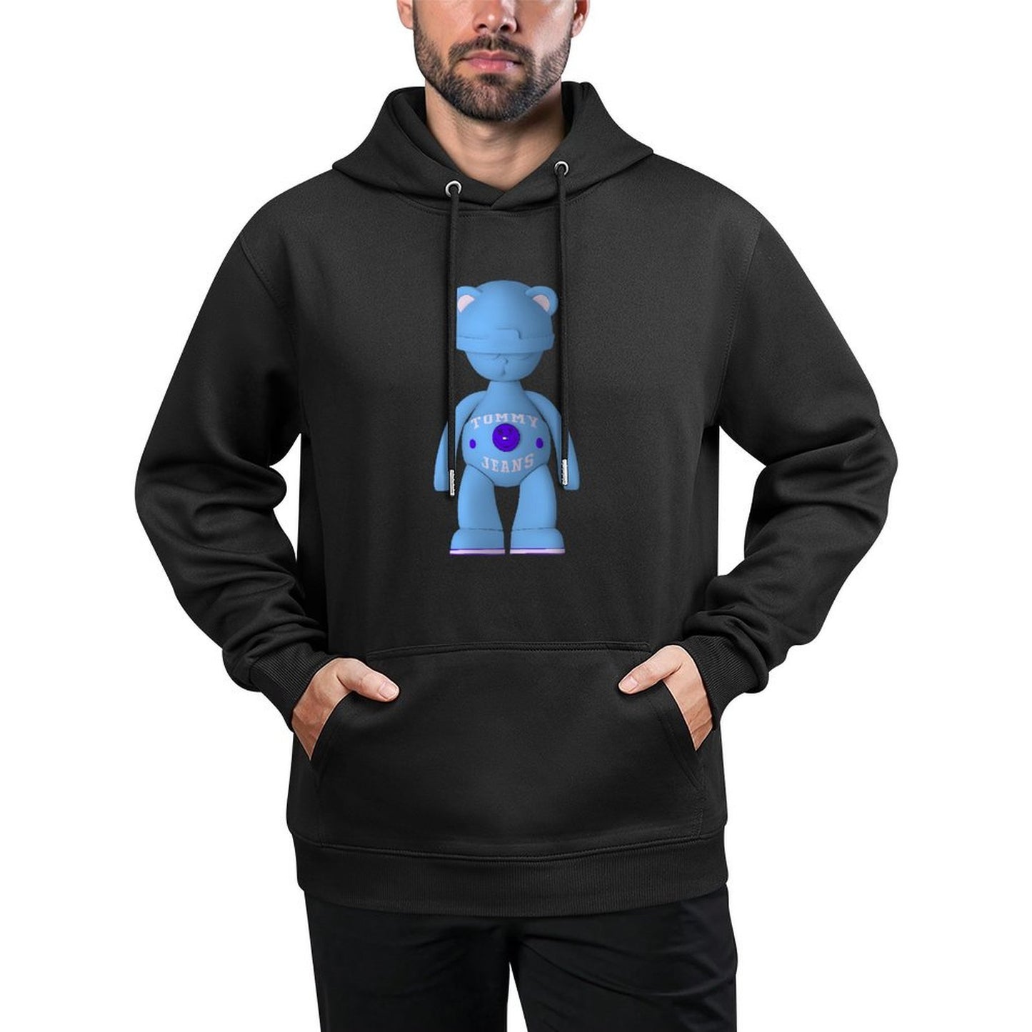 IPIB 250g Hooded Pocket Sweatshirt Front GraphicMen's Hooded  Sweatshirt6000122-1