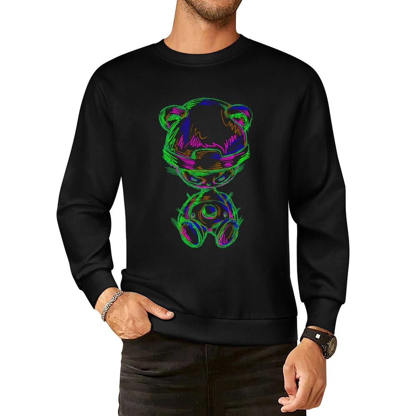 IPIB 250g Crew Neck Long Sleeve Sweatshirt Front GraphicCrew Neck Long Sleeve Sweatshirt6000055-6