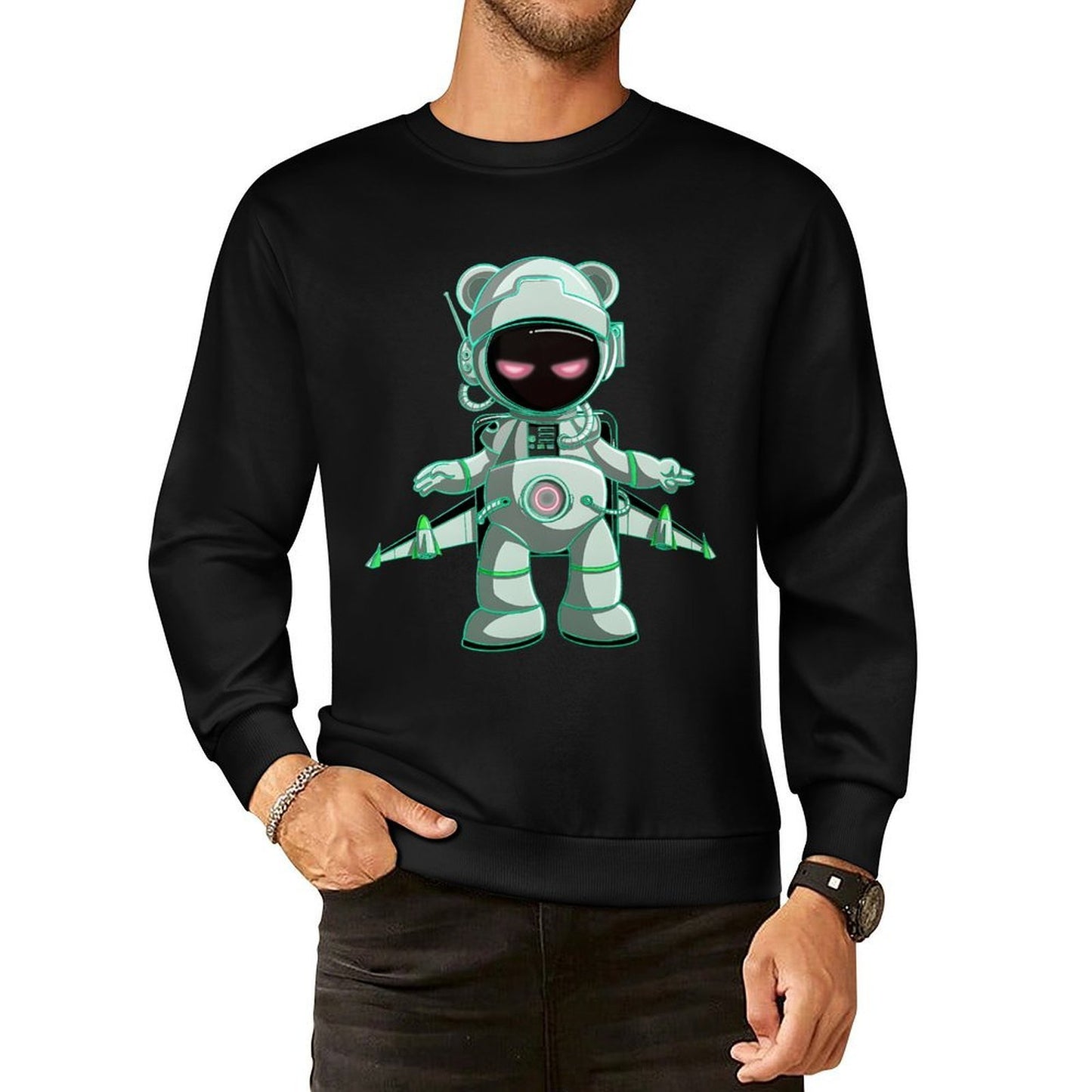 IPIB 250g Crew Neck Long Sleeve Sweatshirt Front GraphicCrew Neck Long Sleeve Sweatshirt6000064-4