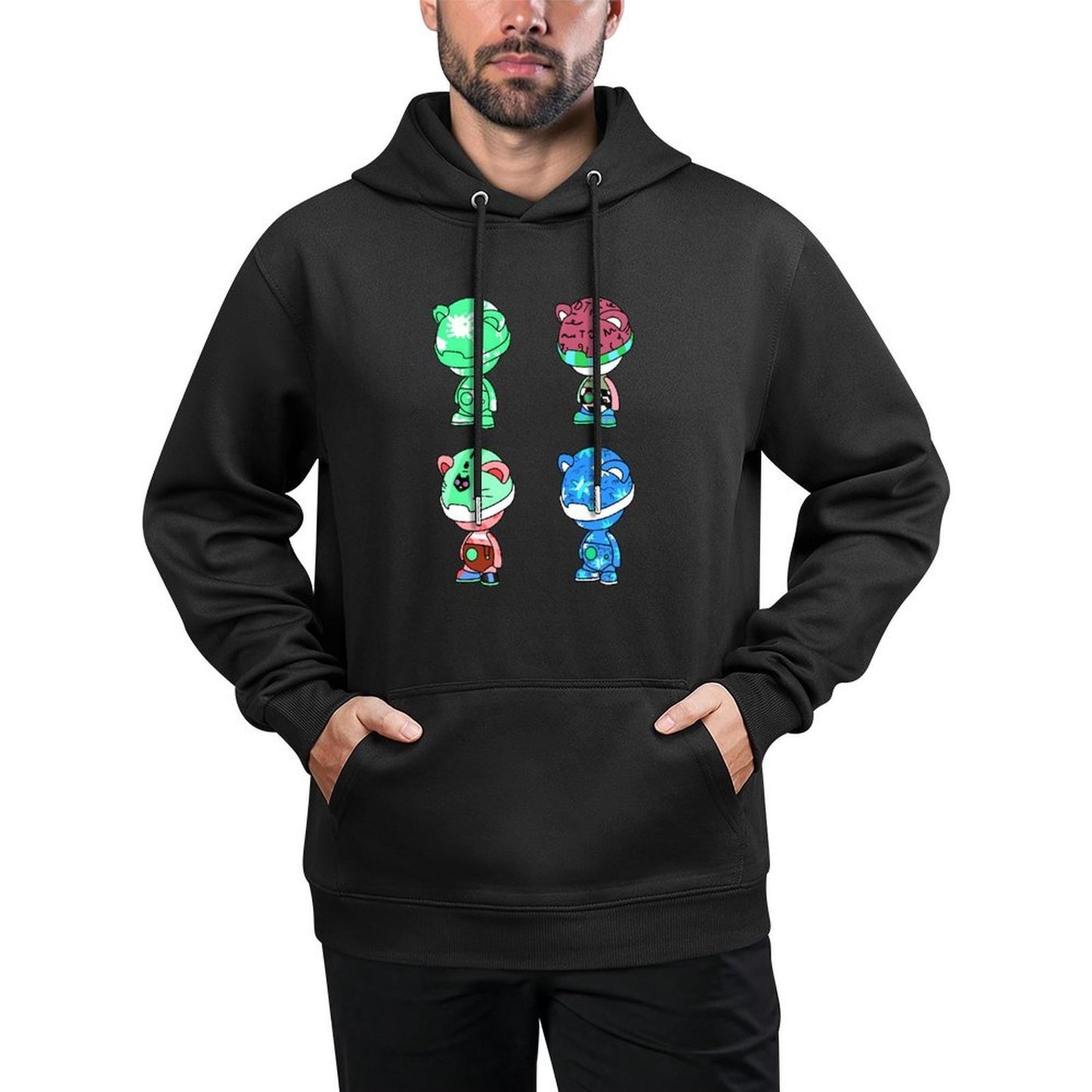 IPIB 250g Hooded Pocket Sweatshirt Front GraphicMen's Hooded  Sweatshirt6000074-1
