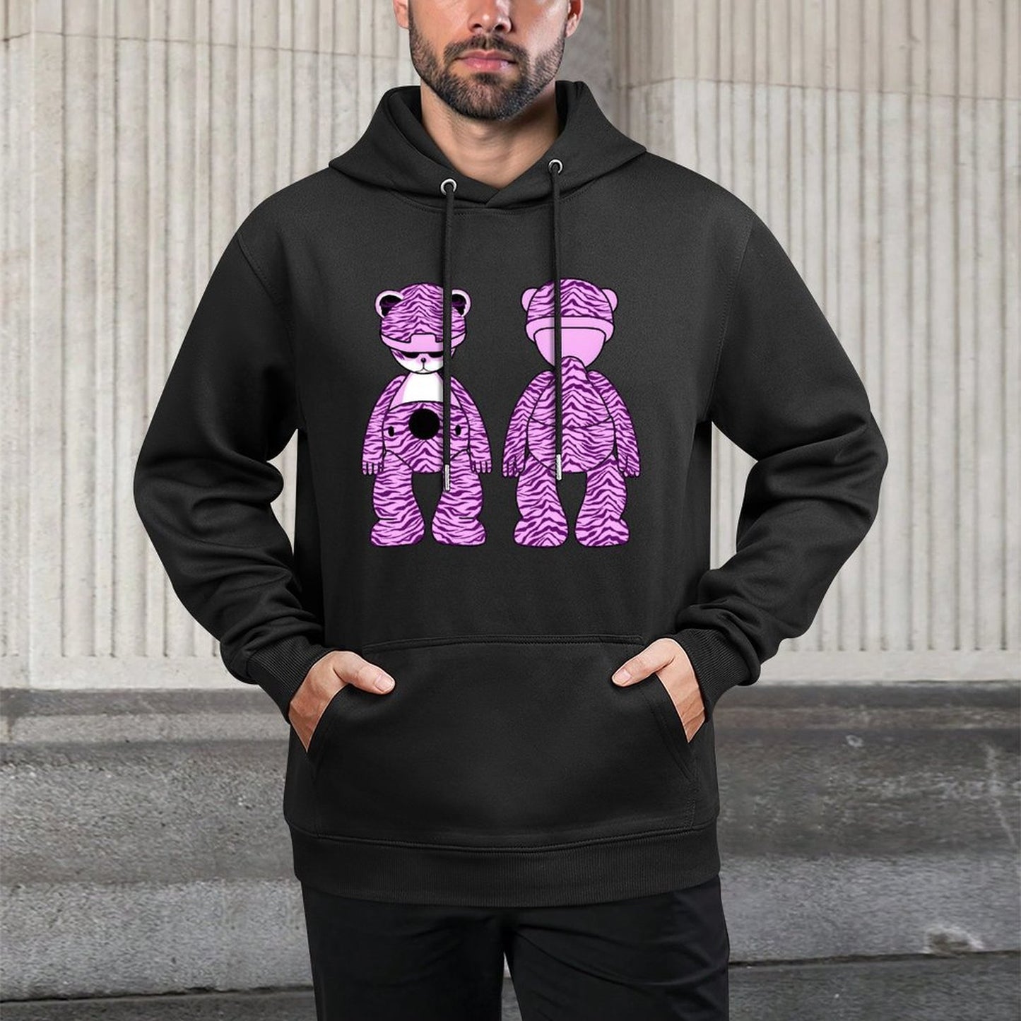 IPIB 250g Hooded Pocket Sweatshirt Front GraphicMen's Hooded  Sweatshirt6000099-4