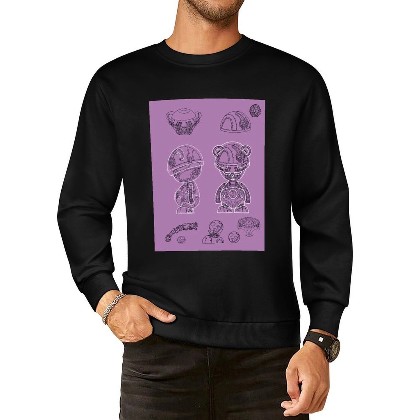 IPIB 250g Crew Neck Long Sleeve Sweatshirt Front GraphicCrew Neck Long Sleeve Sweatshirt6000008-7