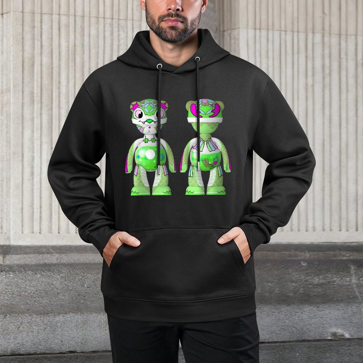IPIB 250g Hooded Pocket Sweatshirt Front GraphicMen's Hooded  Sweatshirt6000077-5