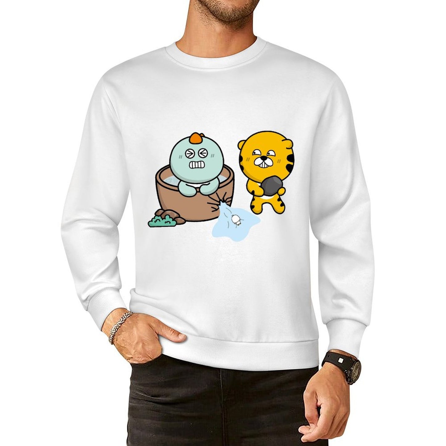 Front Patterned Long Sleeve TopEco / Sustainable Fitted