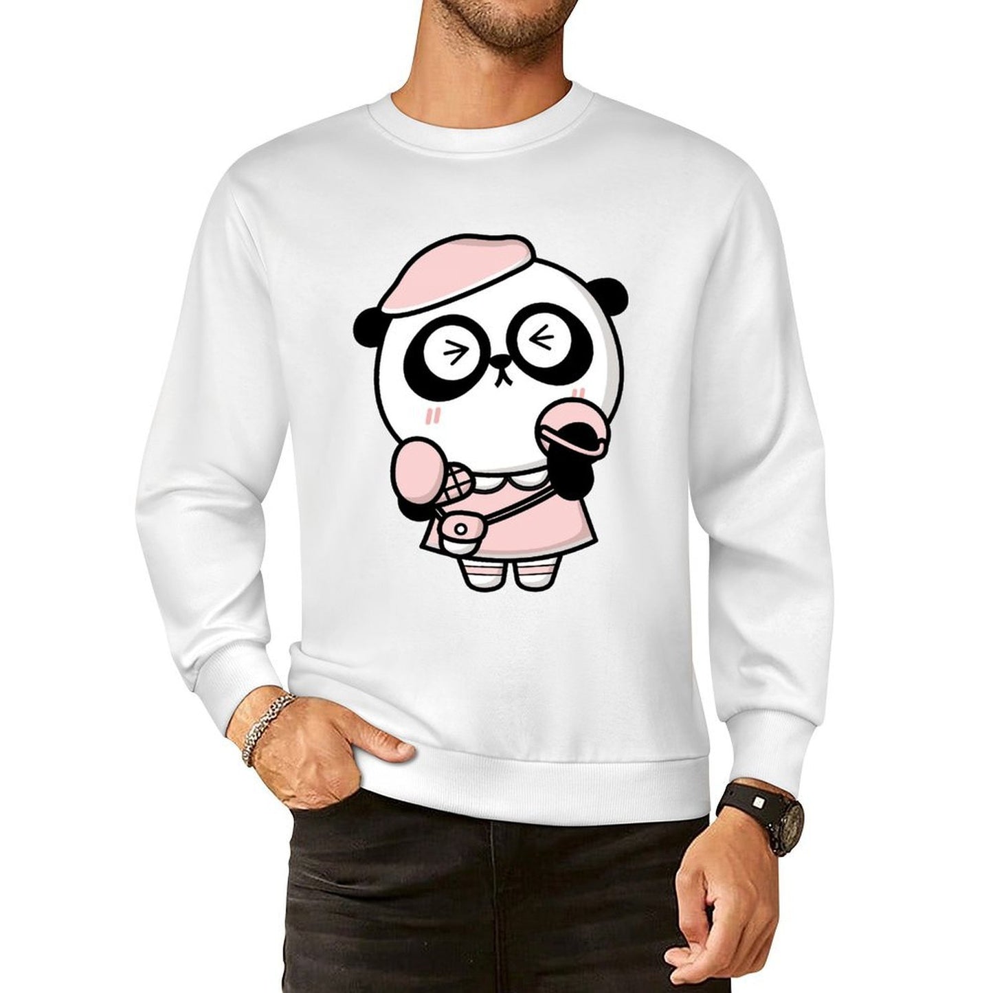 Front Patterned Long Sleeve TopPocket Tee ComfortLine