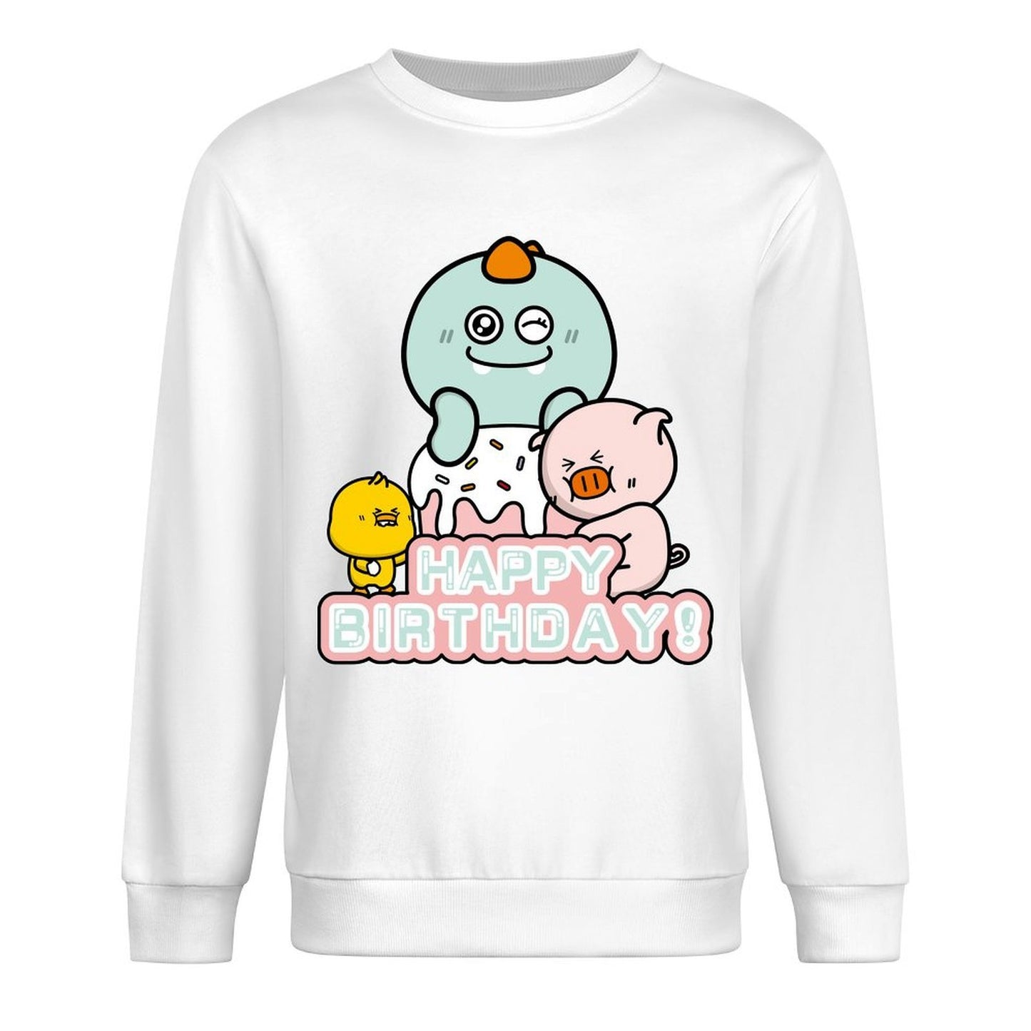 Front Patterned Long Sleeve TopLogo-Ready Heat-Transfer