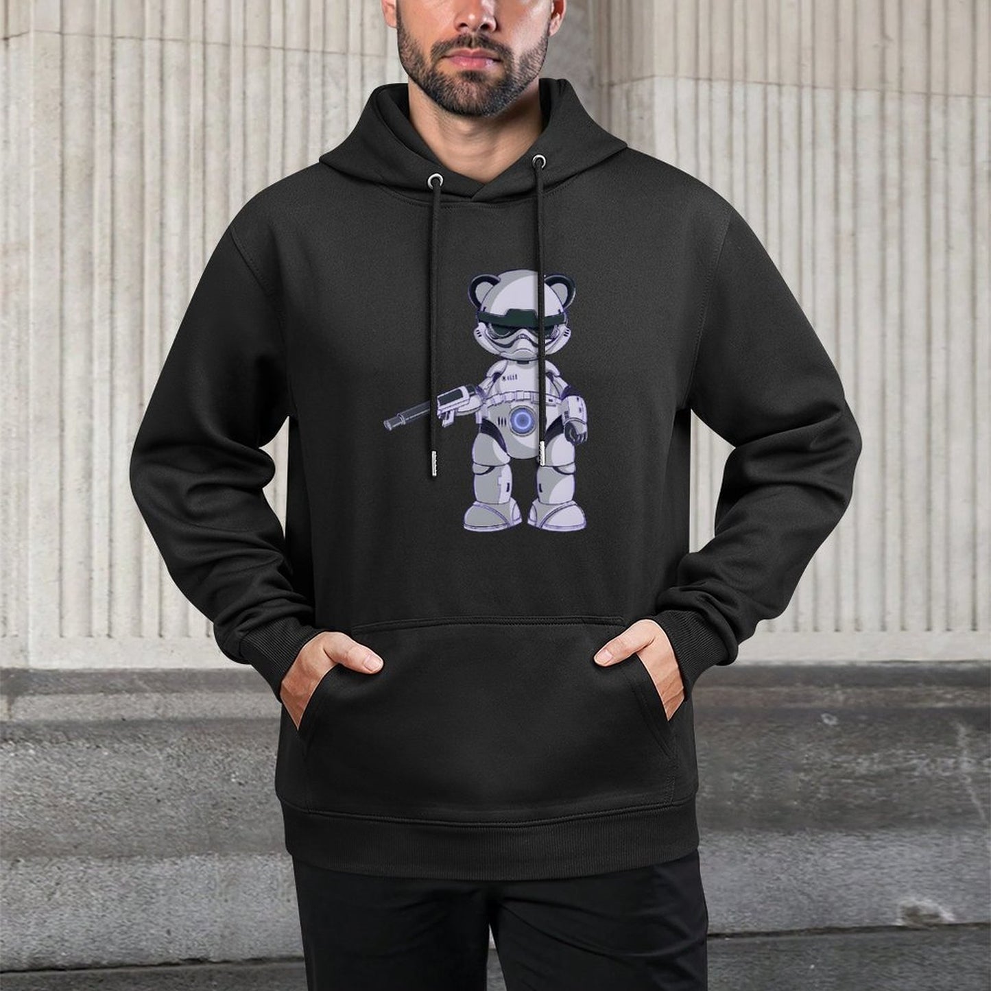 IPIB 250g Hooded Pocket Sweatshirt Front GraphicMen's Hooded  Sweatshirt6000060-4