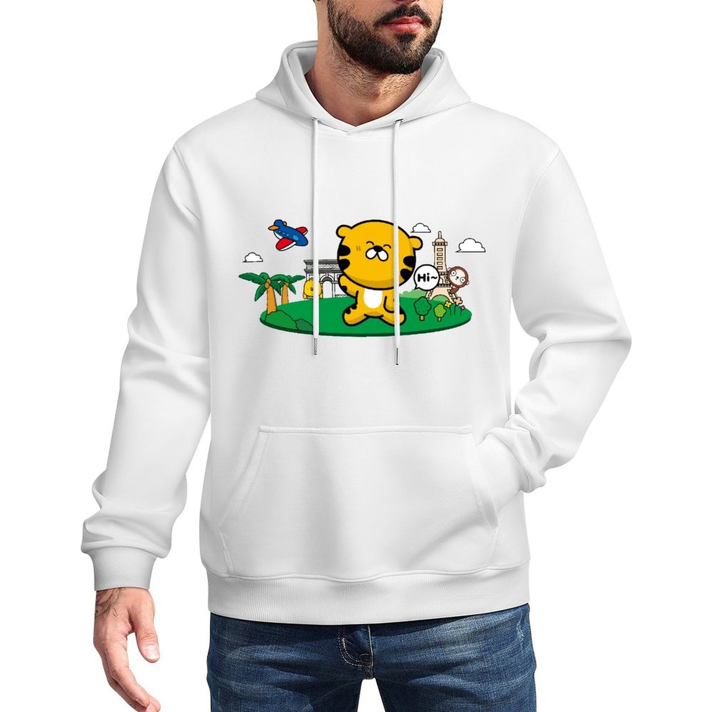 Long Lasting Chill Front Graphic Hoodies