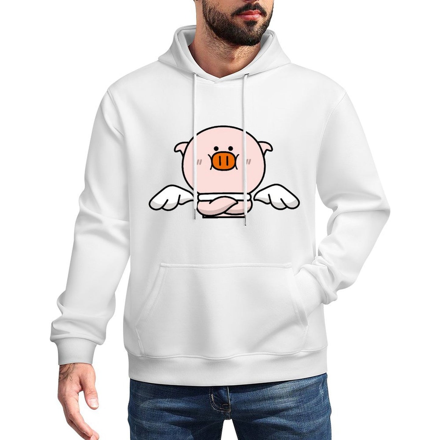 Neutral Chill Front Graphic Hoodies