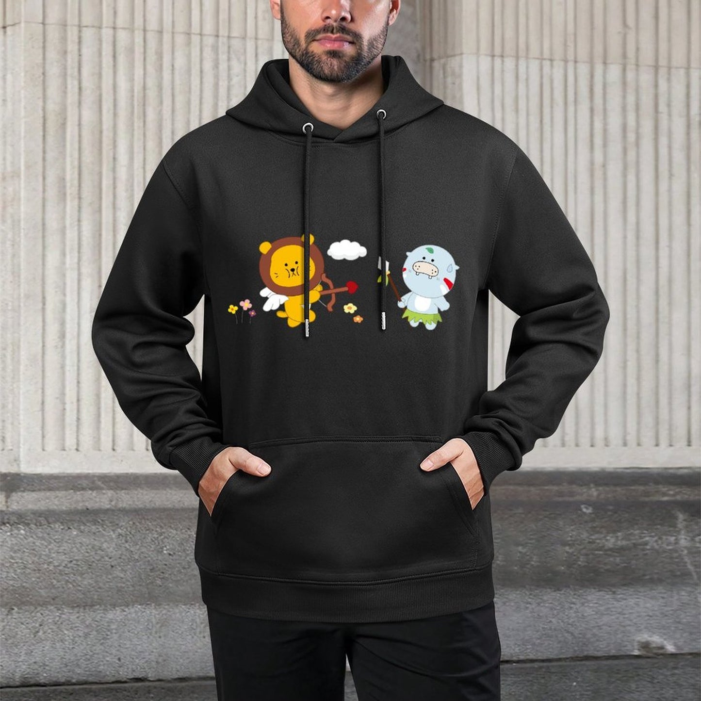 IPBR 250g Hooded Pocket Sweatshirt Front GraphicMen's Hooded  Sweatshirt4000410
