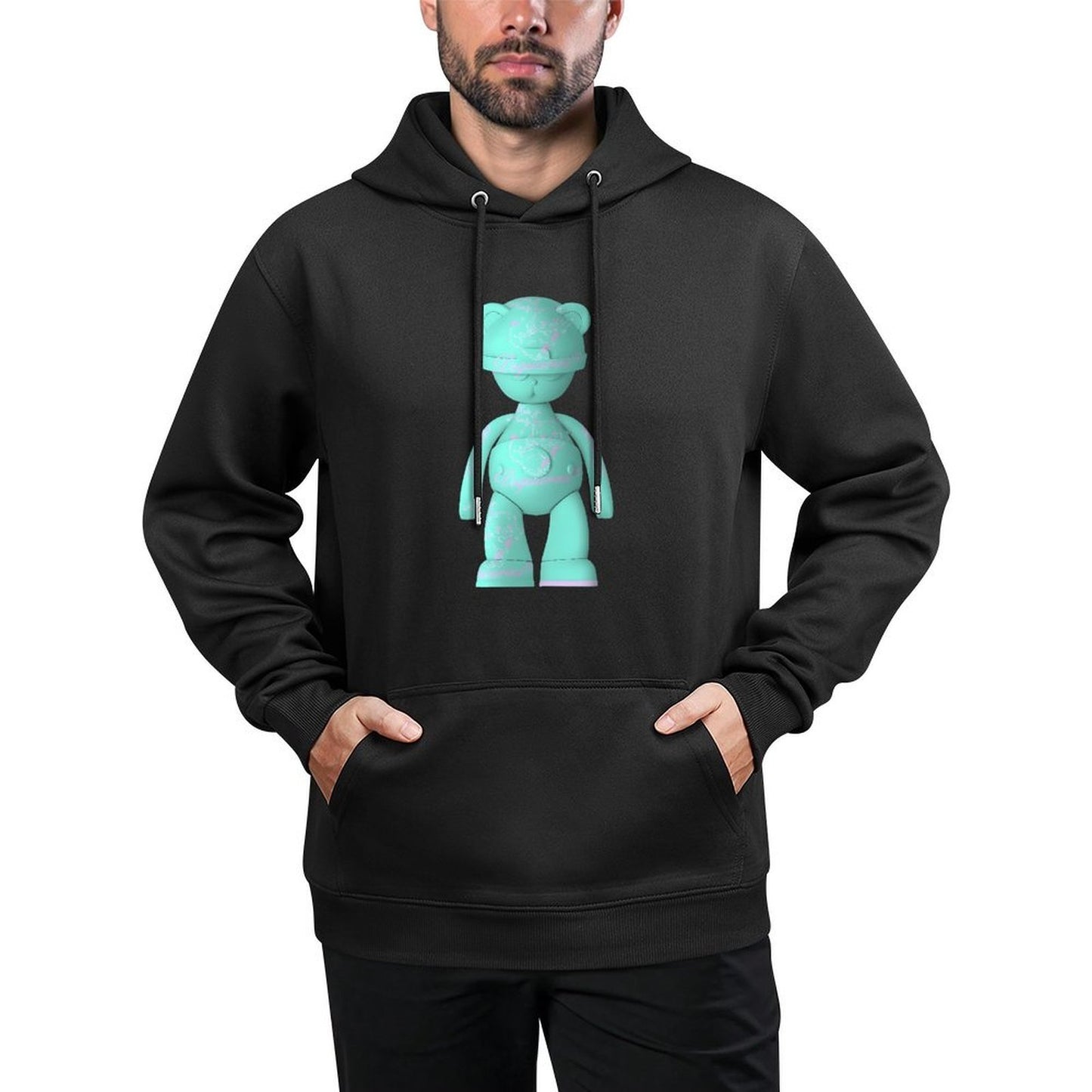 IPIB 250g Hooded Pocket Sweatshirt Front GraphicMen's Hooded  Sweatshirt6000123-1