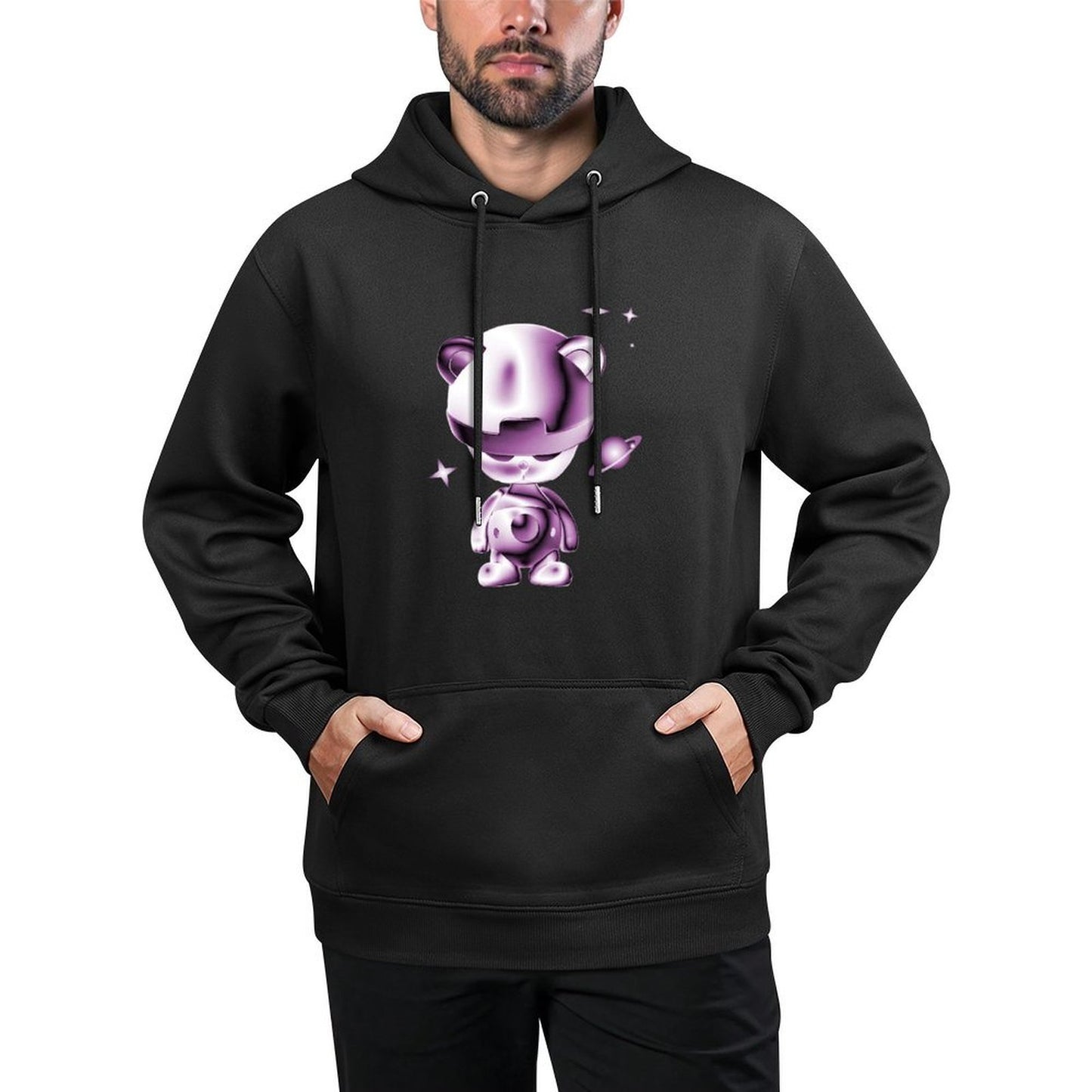 IPIB 250g Hooded Pocket Sweatshirt Front GraphicMen's Hooded  Sweatshirt6000026-2