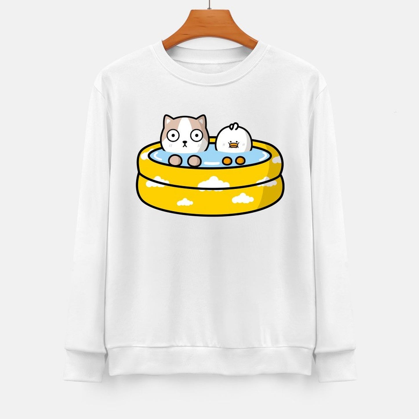 Front Patterned Long Sleeve TopSolid Casual